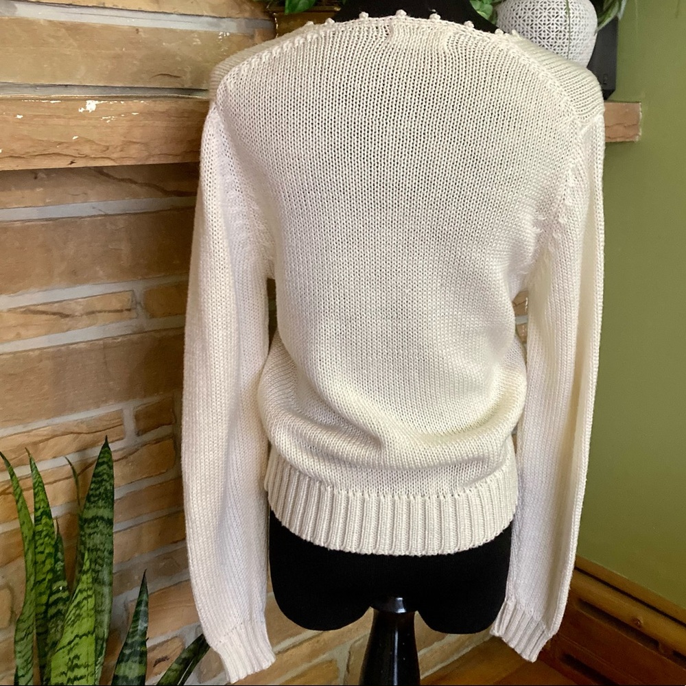VTG Floral Knit Sweater - Picture 4 of 5